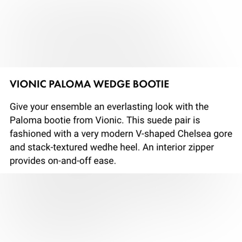 Vionic Paloma Taupe Suede Wedge Booties Size 9 - Picture 9 of 10